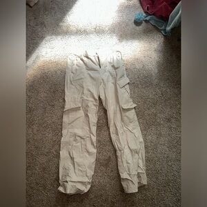 Pacsun “Low Rise Puddle” Light Tan Cargo Pants